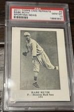 2011 Topps - CMG Reprints 4 Babe Ruth 1916 Sporting News Low Pop & Rare