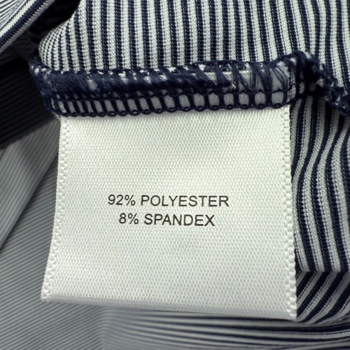 Peter Millar Summer Comfort Polo Shirt Mens Large Navy Striped Performance Golf - Picture 5 of 10