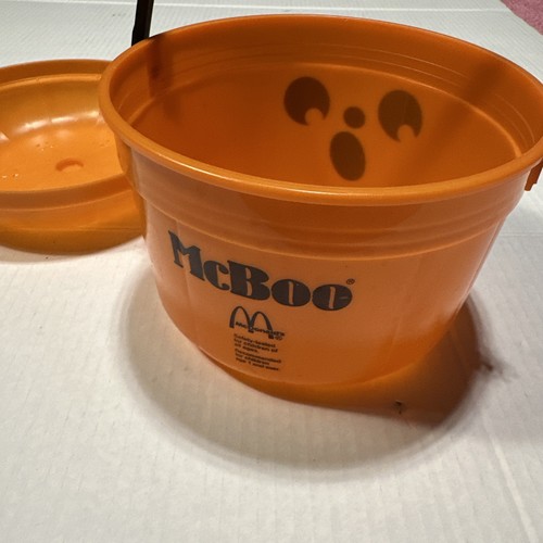 Vintage McDonalds McBoo Candy Boo Eimer Halloween orange Kürbis Happy Meal 1986 - Bild 3 von 4