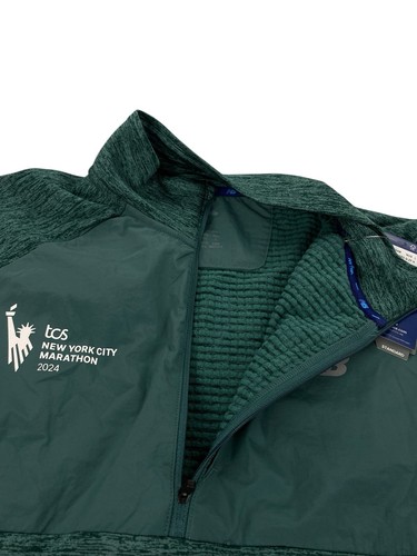 NEW New Balance TCS New York City Marathon 2024 Heat Grid 1/2 Zip Green Mens - Picture 6 of 8