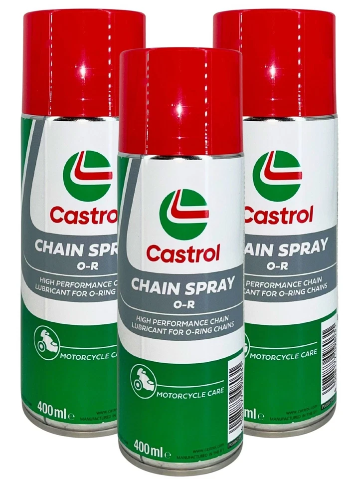 Castrol Chain Spray O-R 400ml Kettenspray Motorradketten O-Ring X-Ring 3x400 ML - Bild 4 von 4