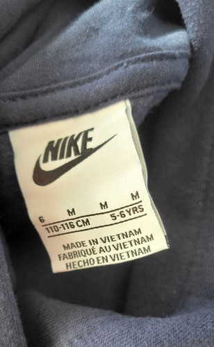 Nike Mädchen marineblau pink Swoosh Kapuzenpullover Sweatshirt Größe 6X NEU - Bild 8 von 9