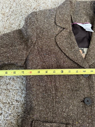 NWT GEORGE Brown Tweed Blazer Jacket Formal Casual Collegiate Academia Sz 8 - Picture 8 of 9