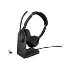 Casque stéréo Jabra Evolve2 55 UC avec support de charge filaire/sans fil