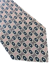 Mark Pendleton for Nordstrom Tie Blue Purple Circular Silk Made In Italy 61”x4”