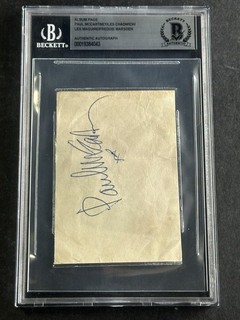 Pagina album vintage firmata Paul McCartney BAS Beckett incapsulata The Beatles