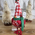 NORTH POLE TRADING CO. Table Top SKI PATROL Winter BIRD DECORATION with BELL HAT