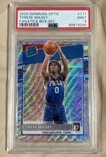 2020-21 Donruss Optic Tyrese Maxey #171 Fanatics Box Set Rated Rookie PSA Mint 9