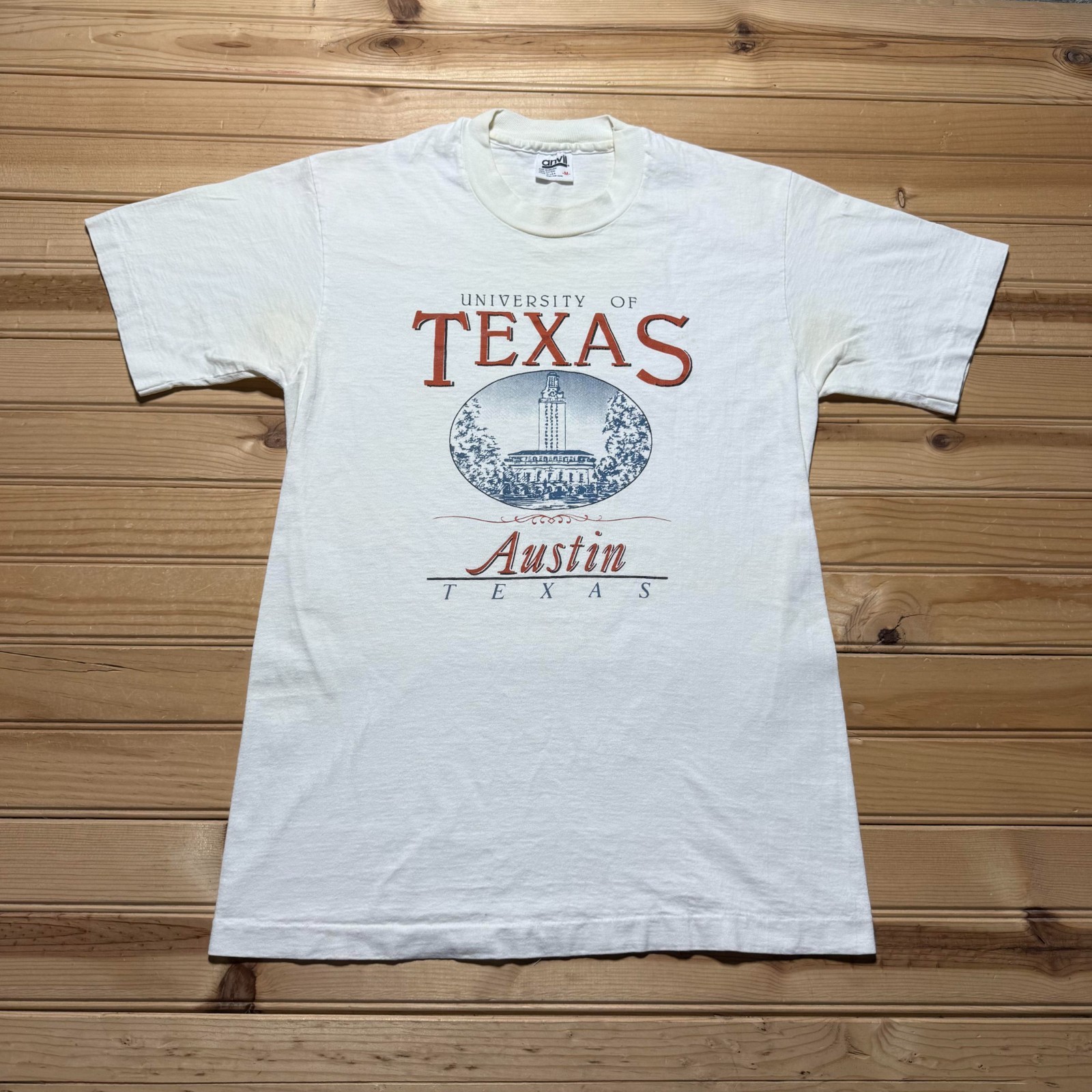Vintage 90s University of Texas Austin Collegiate Graphic Shirt USA Youth Medium