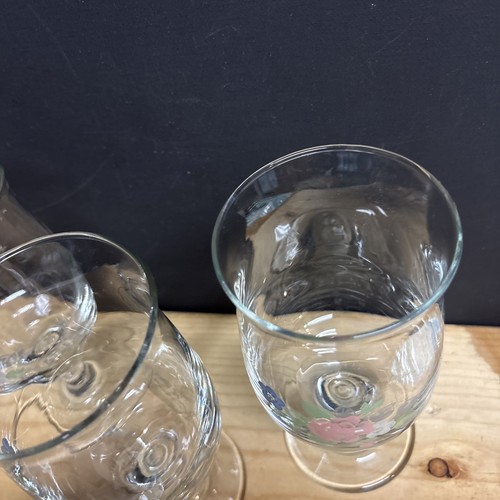 Set of 3 Pfaltzgraff Heirloom Stemmed Water Wine Glass Goblet 5 5/8" - Picture 5 of 10