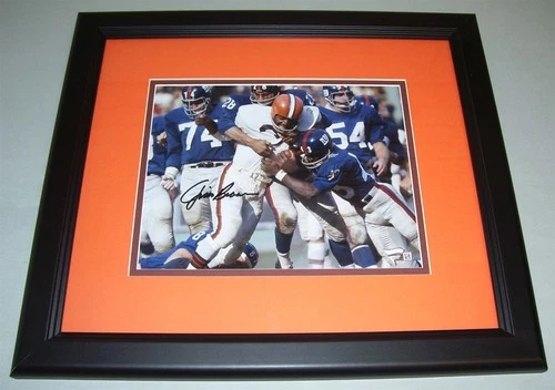 JIM BROWN Signed/Autographed 8x10 Photo Fanatics/COA HOF Cleveland  Framed 17x15