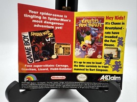Spider-Man Return of the Sinister Six NES Nintendo Insert Poster & Manual Only
