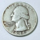 1946-D 25c Washington Silver Quarter - 90% SILVER VERY GOOD DETAILS #9965