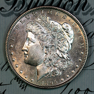1895 O SOLID GEM BU MS MORGAN SILVER DOLLAR FROM ORIGINAL COLLECTION