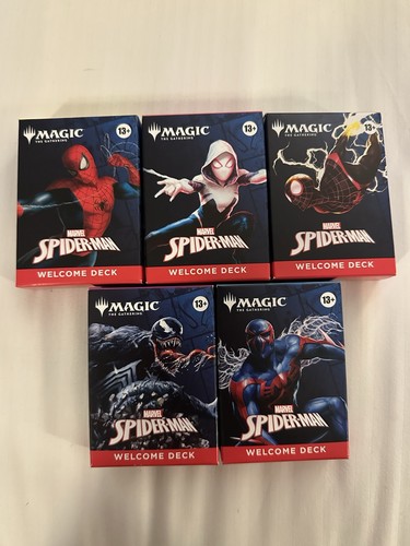 Magic The Gathering Spider-Man Deck COMPLETE SET Of 5 SDCC 2025