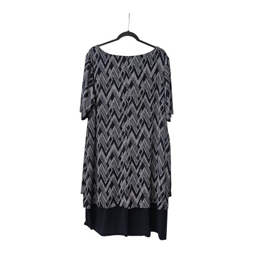 Abito Connected Apparel Taglia 20W Elasticizzato S/S A Strati Blu - Foto 2 di 7