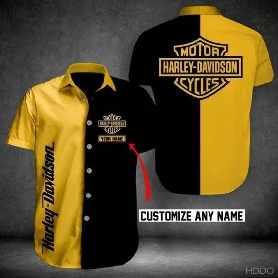 Personalized Harley Motor Racing Davidsonn Casual Button Down Shirt Unisex Adult