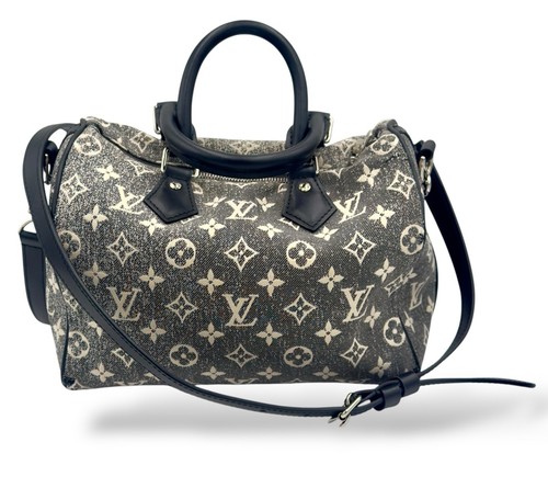 Louis Vuitton Jacquard Denim Speedy Bandouliere 25 W/Box Authentic Rare - Picture 8 of 21