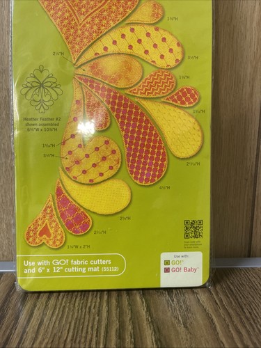 Accuquilt Go! Fabric Cutting Die Pattern Heather Feather #2 55088 - Picture 3 of 6