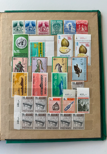 1940s-1960s Indonesia Stamp Album 20 Pages Stamps MNH Most Are Complete Sets - Picture 17 of 21