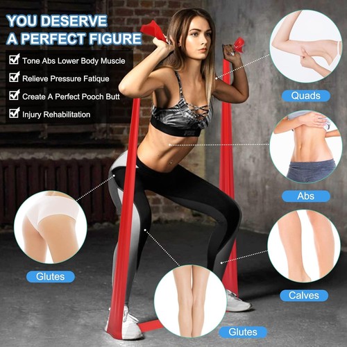 Juego de bandas de ejercicio de 59 pulgadas para bandas de resistencia de terapia física para entrenamientos - Imagen 3 de 12