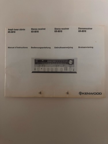 KENWOOD AM-FM STEREO RECEIVER MODEL KR- 8010 mit Bedienungsanleitung - Afbeelding 13 van 16