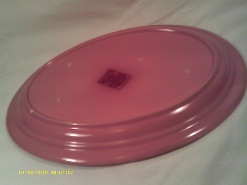 [Q7]  COORS MELLO-TOME POTTERY 11" CERAMIC PLATTER MAUVE - Picture 2 of 5