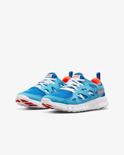 Nike Free Run 2 Running Athletic Size 7 Womens Blue DD0163 400 Size 5.5Y - Picture 2 of 10