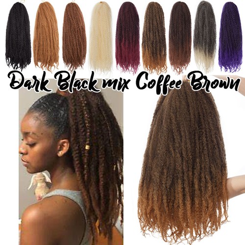 Marley Braids Hair Afro Kinky Curly Bulk Crochet Twist Braiding Hair Extension - Picture 17 of 21