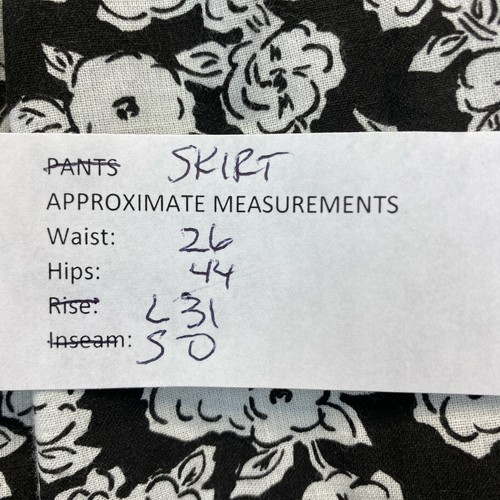 Vintage Cullinane Womens Pleated A-Line Skirt 6 Floral Black Pockets Long 26”W S - Picture 9 of 11