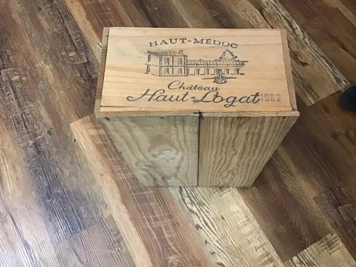Vintage CHAT. HAUT LOGAT Haut-Medoc 1982 Wein Holzkiste Kiste 20" x 13" x 7"