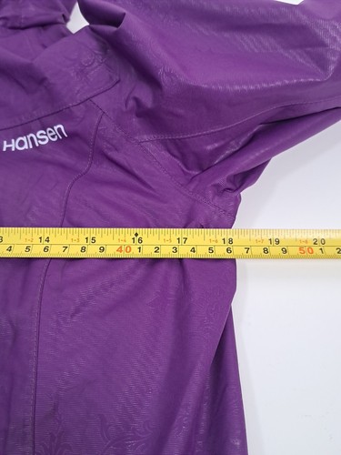 Chaqueta HELLY HANSEN HellyTech púrpura cremallera completa impermeable con capucha para mujer pequeña - Imagen 21 de 23