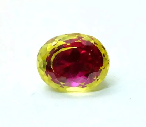 Bi-Colour Oval Cut Pitambari Sapphire Natural 10-12Ct Loose Certified Gemstone - Picture 2 of 5