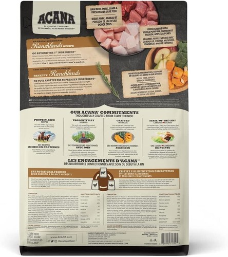 Acana Ranchlands Recipe Croccantini per Cani Alimento Secco 11,4 kg - Foto 5 di 6