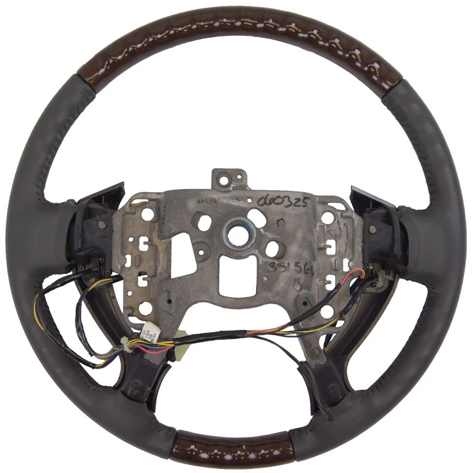 Volante Cadillac DeVille Seville 2002-2004 cuero gris oscuro con madera nuevo Foto 2 de 4