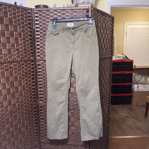 LL Bean Damenhose klassische Passform/gerade #277949 grün Größe 12