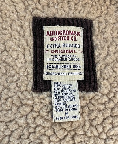 Abercrombie & Fitch Damen mittelbraun Cord Vintage Knopfleiste Sherpa - Bild 4 von 8