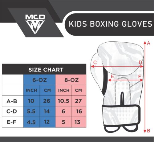 6oz 8oz Kids Boxing Gloves Junior Mitts Punch Bag Children Gel Pad Boxing Gloves - Picture 18 of 25
