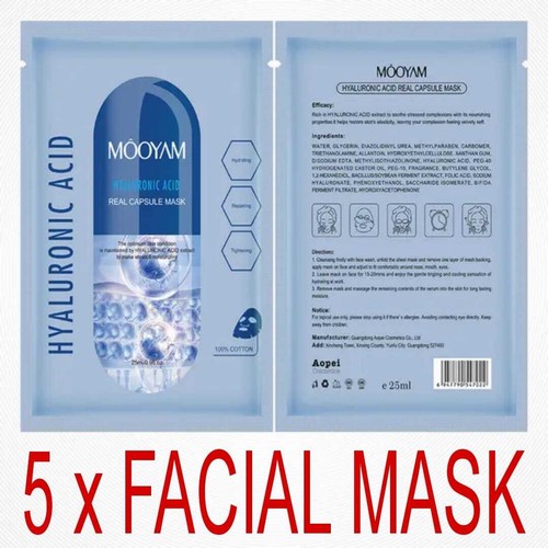 Deep Cleansing Natural Moisturising Hydrating Face Mask Sheet Firming Facial - Picture 10 of 17