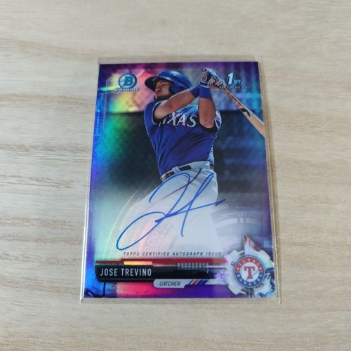 2017 Topps 1st Bowman Chrome Jose Trevino Texas Ragers Auto /250 #CPA-JT
