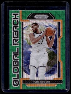 2021-22 Panini Prizm Global Reach Green Wave Rudy Gobert Utah Jazz #9