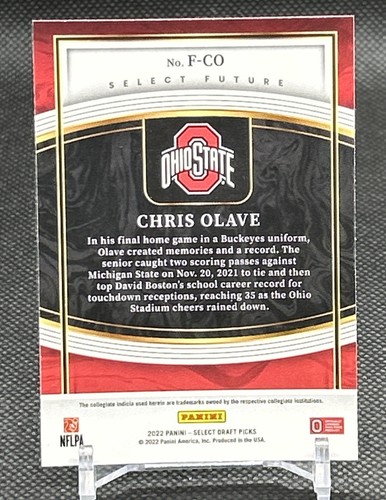2022 Panini Select Draft Picks - Future #F-CO Chris Olave (RC) - Picture 7 of 11