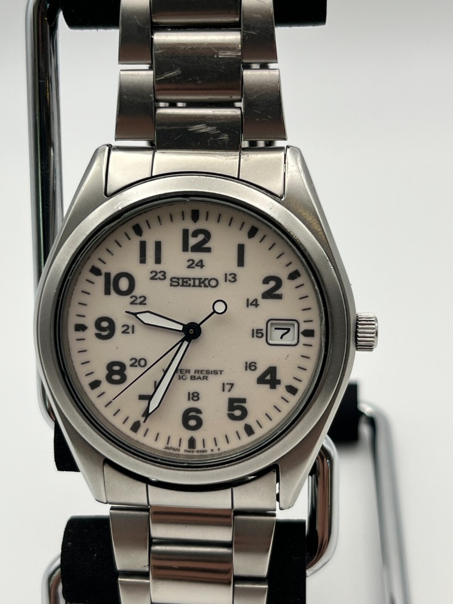 セイコー　SEIKO 7N42-8260 動作品ミリタリーウォッチ Khaki Seiko Military Field Quartz Men's Watch 7N42-8260 | eBay