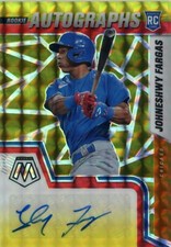 2022 Mosaic Johneshwy Fargas Red and Yellow Choice Fusion Rookie Auto /88 Cubs