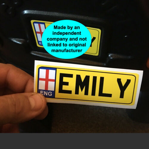 Personalised FRONT number plate sticker TO FIT Little Tikes Cozy Coupe toy car - Picture 2 of 8
