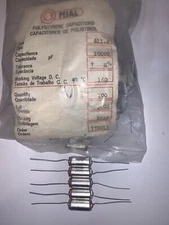 10,000 pF 160 volt Polystyrene Capacitor  Tolerance +/- H% By MIAL NEW QTY (5)