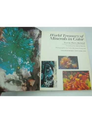 BARIAND world treasury of minerals in color 1976 Galahad books - Gemmologie - Imagen 2 de 4