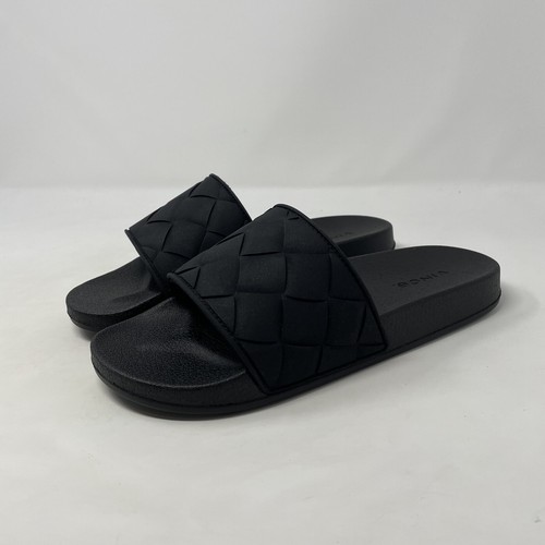 Vince Watley Eva Woven Black Slide Sandals Shoes Women’s Size 9 - Picture 11 of 14