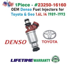 OEM Denso x1 Fuel Injector for 1989-1993 Toyota Corolla Celica & Geo Prizm 1.6L