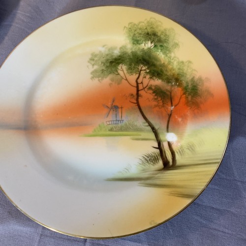 Noritake Morimura Scene on the Lake with Windmill (4) Salad Plates 7 3/4" - Bild 2 von 6